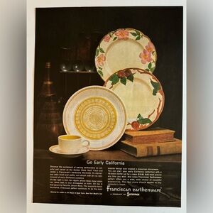 5/$20 Franciscan Earthenware Vintage ad, Home and Garden Magazine 1965